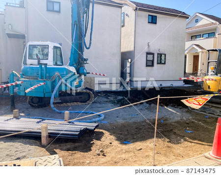 Site of ground investigation by rebuilding an apartment house 87143475