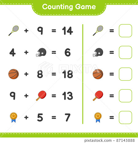 Count and match, count the number of Ping Pong...-插圖素材 [87143888] - PIXTA圖庫