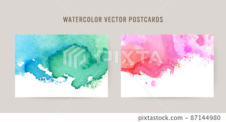 Watercolor splash postcard 87144980