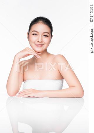 Youth and Skin Care Concept. Beauty Spa Asian Woman with perfect skin Portrait. Youth and Skin Care Concept. Beauty Spa Asian Woman with perfect skin Portrait. 87145198