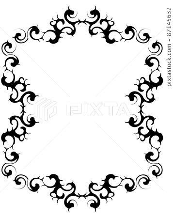 豪華裝飾框架垂直位置黑色 87145632