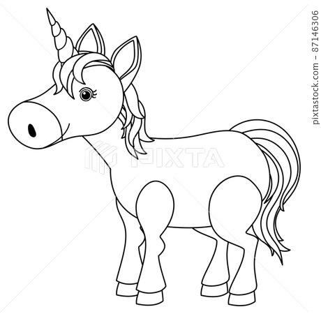 Black and white doodle character Black and white doodle character 87146306