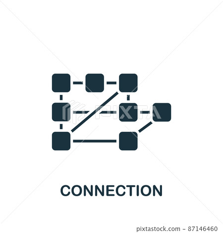 Connection icon. Monochrome simple icon for templates, web design and infographics 87146460