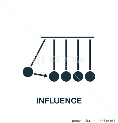 Influence icon. Monochrome simple icon for templates, web design and infographics 87146461