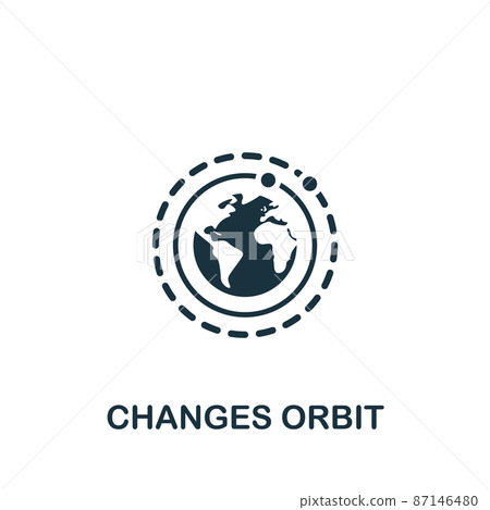 Changes Orbit icon. Monochrome simple icon for templates, web design and infographics 87146480