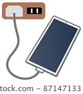 為智能手機充電的簡單插圖 87147133