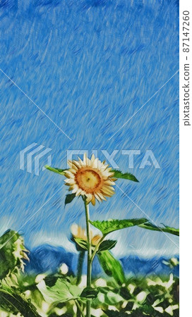 一個輪子的向日葵 87147260