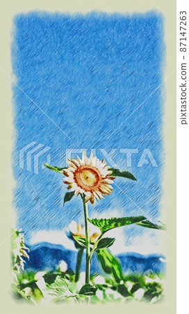 一個輪子的向日葵 87147263