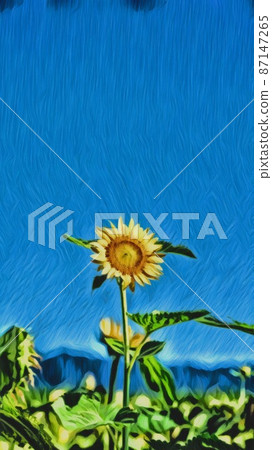 一個輪子的向日葵 87147265