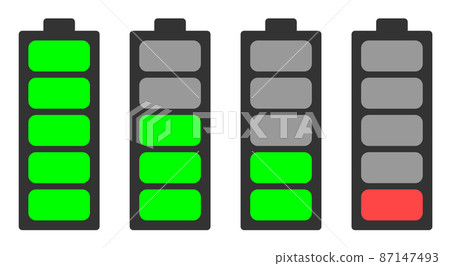 顯示剩餘電池電量的電池標記 87147493
