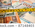 Inch Meter Tape - Photo on Cash Banknotes 87148403