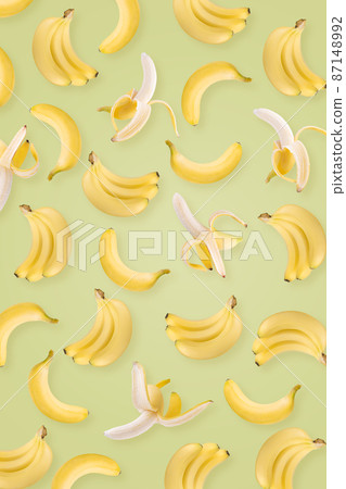 yellow banana on a green wallpaper background yellow banana on a green wallpaper background 87148992