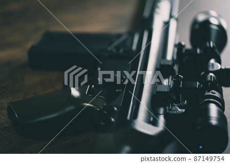 Scoped military rifle 87149754