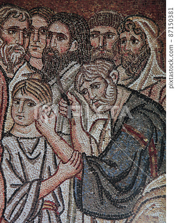 Byzantine mosaic  in Daphni Monastery, Athens, Greece 87150381