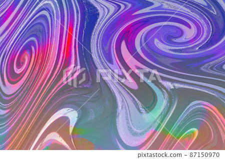 一種透明的大理石圖案，有粉、紫、灰、綠兩個大漩渦 87150970