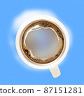 Steaming cocoa or coffee in a cup 87151281