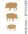 Wild boar parent-child set (with shadow) 87151296