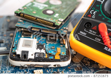 micro circuit main board computer electronic technology, hardware, mobile phone, upgrade, cleaning concept. micro circuit main board computer electronic technology, hardware, mobile phone, upgrade, cleaning concept. 87151673