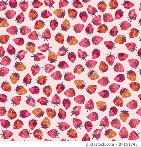 Strawberry seamless pattern. Textile, wallpaper and wrapping paper design. Strawberry seamless pattern. Textile, wallpaper and wrapping paper design. 87151745