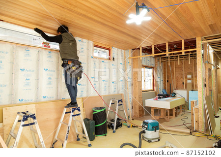 一個新的獨立式住宅的建造場所的工匠 87152102