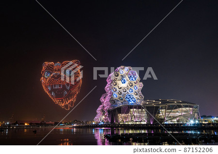 Taiwan Kaohsiung 2022 Taiwan Lantern Festival, Yancheng District, Beautiful Kaohsiung Harbor View Unmanned Aircraft Performance Taiwan Kaohsiung 2022 Taiwan Lantern Festival, Yancheng District, Beautiful Kaohsiung Harbor View Unmanned Aircraft Performance 87152206