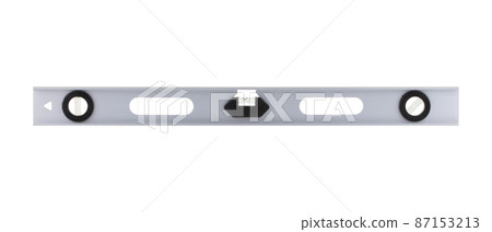 side view of an aluminium spirit level isolated with clipping path side view of an aluminium spirit level isolated with clipping path 87153213