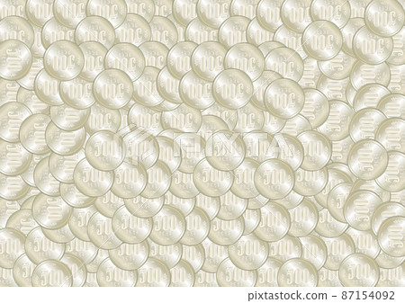 500 yen coin illustration 500 yen coin illustration 87154092