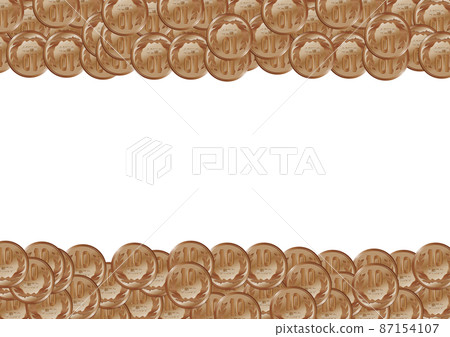 10-yen coin illustration transparent material 87154107
