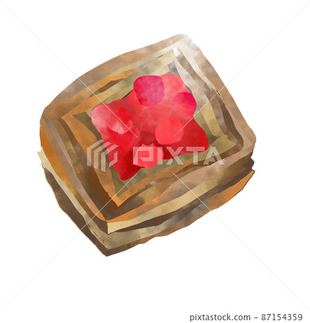 草莓丹麥水彩風格插圖 草莓丹麥水彩風格插圖 87154359
