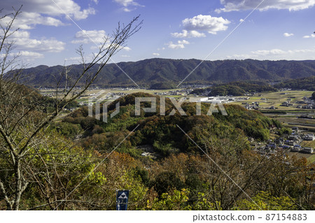 Ibara City, Okayama Prefecture, overlooking Sakamoto Sangyo from the remains of Takakoshi Castle 87154883
