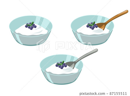 Yogurt blueberry without line 87155511