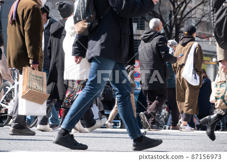 Tokyo Shibuya Scramble Crossing February 2022 Holiday 87156973