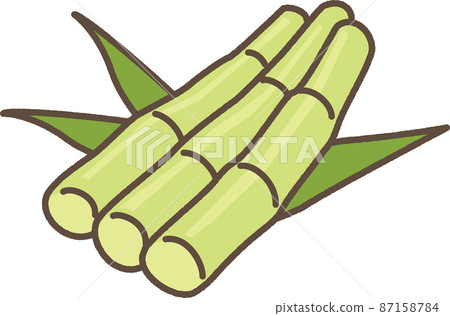 Sugar cane cute illustration Sugar cane cute illustration 87158784