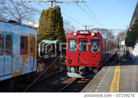 Yoro Railway Yoro Station crossing scenery Yoro Railway Yoro Station crossing scenery 87159278