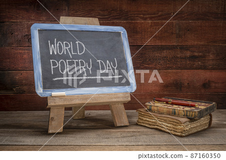 World Poetry Day, reminder of cultural event World Poetry Day, reminder of cultural event 87160350