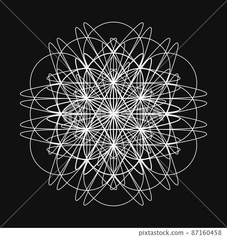 單調幾何圖案簡單曼陀羅圖案 87160458