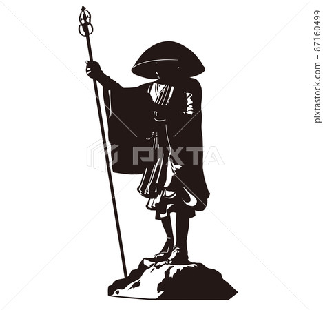 Kobo Daishi silhouette - Stock Illustration [87160499] - PIXTA