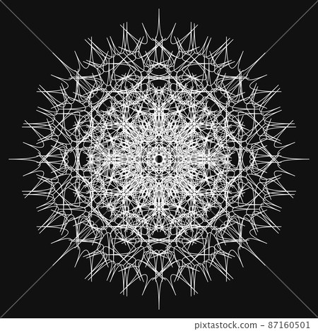 Monotone geometric pattern Simple mandala pattern Monotone geometric pattern Simple mandala pattern 87160501