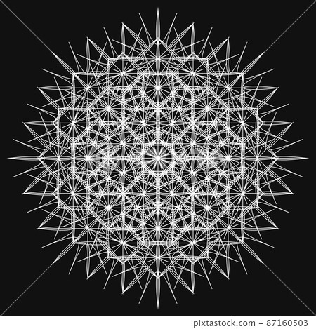 單調幾何圖案簡單曼陀羅圖案 單調幾何圖案簡單曼陀羅圖案 87160503