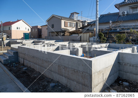 Foundation of new housing 87162065