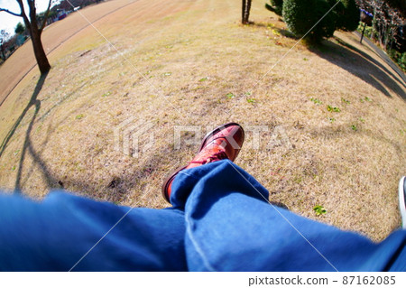 Take a picture of fashionable leather shoes with a fisheye lens Take a picture of fashionable leather shoes with a fisheye lens 87162085