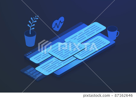 Information Overload isometric concept. Multitasking, Infoxication and overwhelmed with work messages. Missing deadlines and professional burnout. Gadgets with a lot of important messages illustration Information Overload isometric concept. Multitasking, Infoxication and overwhelmed with work messages. Missing deadlines and professional burnout. Gadgets with a lot of important messages illustration 87162646
