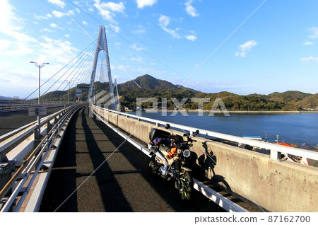 Looking toward Ikuchijima on the Shimanami Kaido Ikuchi Bridge Looking toward Ikuchijima on the Shimanami Kaido Ikuchi Bridge 87162700