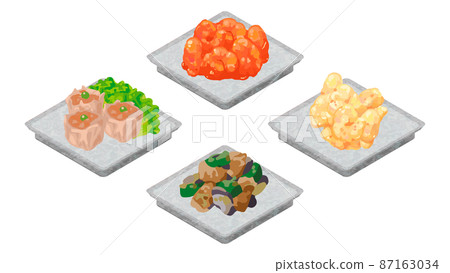 插圖素材:手工中式小菜套裝 插圖素材:手工中式小菜套裝 87163034