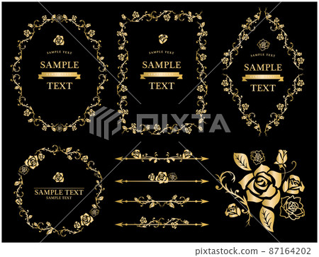 Rose decoration frame Rose decoration frame 87164202