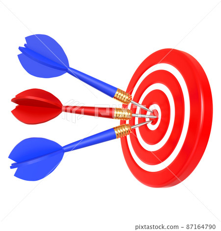 Target and darts. achievement concept. 3d render illustration. 87164790