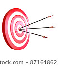Target and arrow.business concept.3d render illustration. 87164862