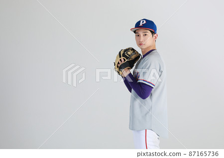baseball sports player, asian korean man with motions baseball sports player, asian korean man with motions 87165736