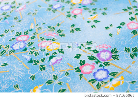 Yuzen Japanese paper up with blur Yuzen Japanese paper up with blur 87166065