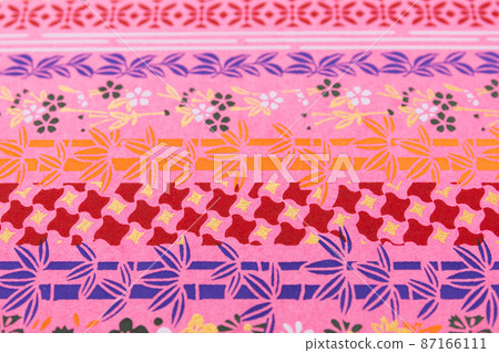Yuzen Japanese paper up with blur Yuzen Japanese paper up with blur 87166111